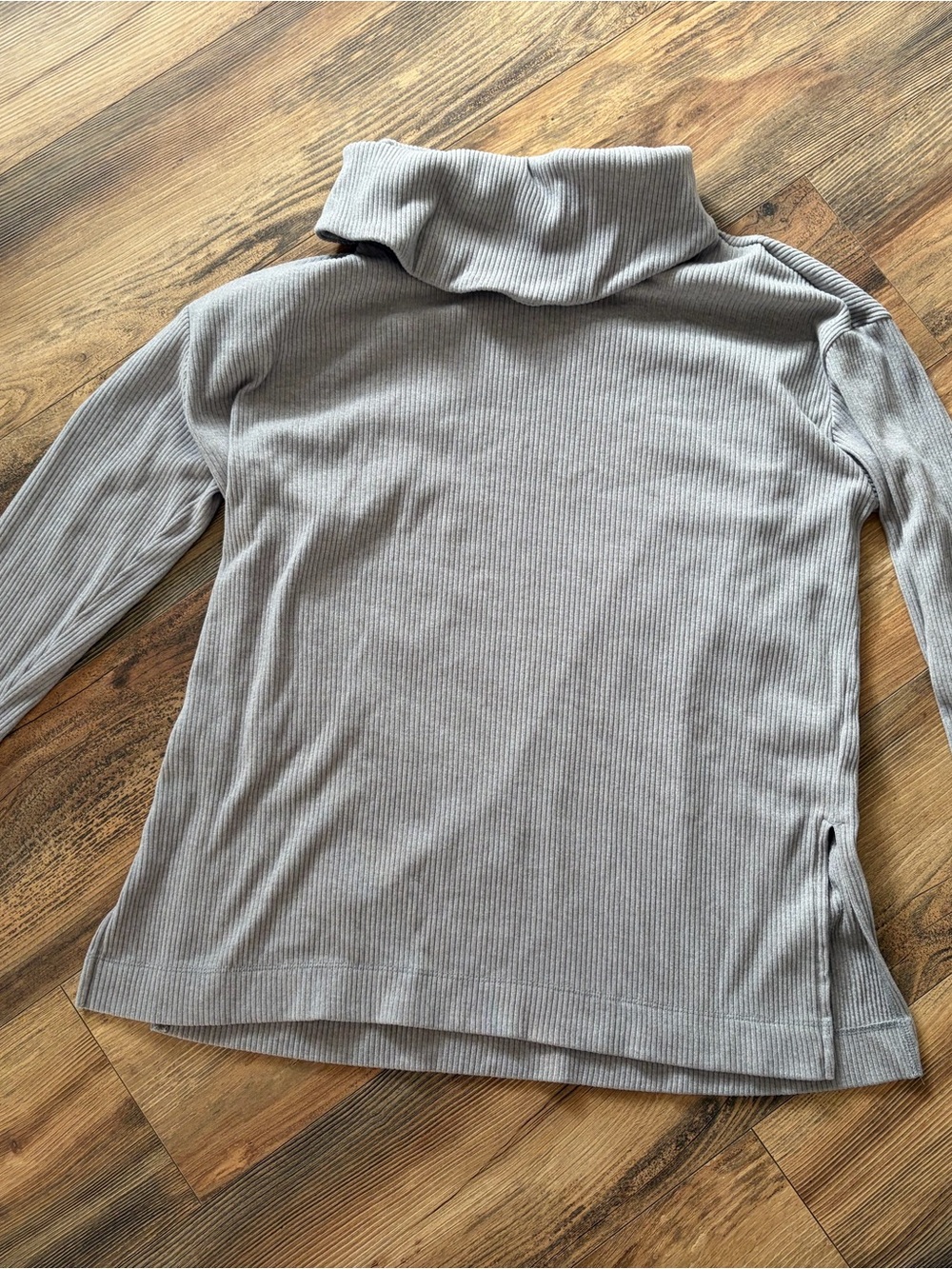 Lou & Grey Ribbed Cowlneck Sweater - Gray